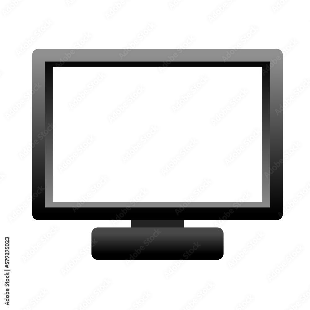 blank lcd monitor isolated on white blank lcd monitor isolated on white
