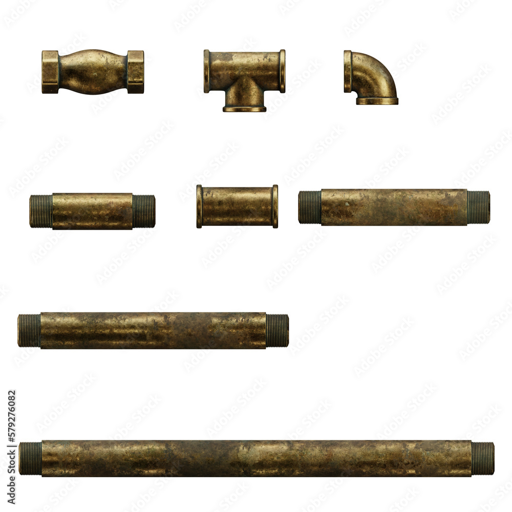 Constructions - Bolts - Pipes - Screws 3D Graphic Elements Constructions - Bolts - Pipes - Screws 3D Graphic Elements