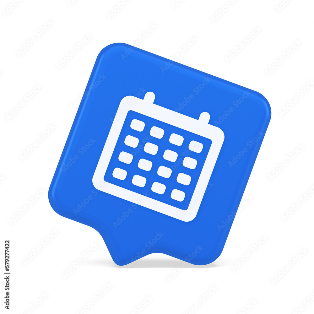 Schedule planner organizer button to do list agenda reminder service 3d realistic speech bubble icon Schedule planner organizer button to do list agenda reminder service 3d realistic speech bubble icon