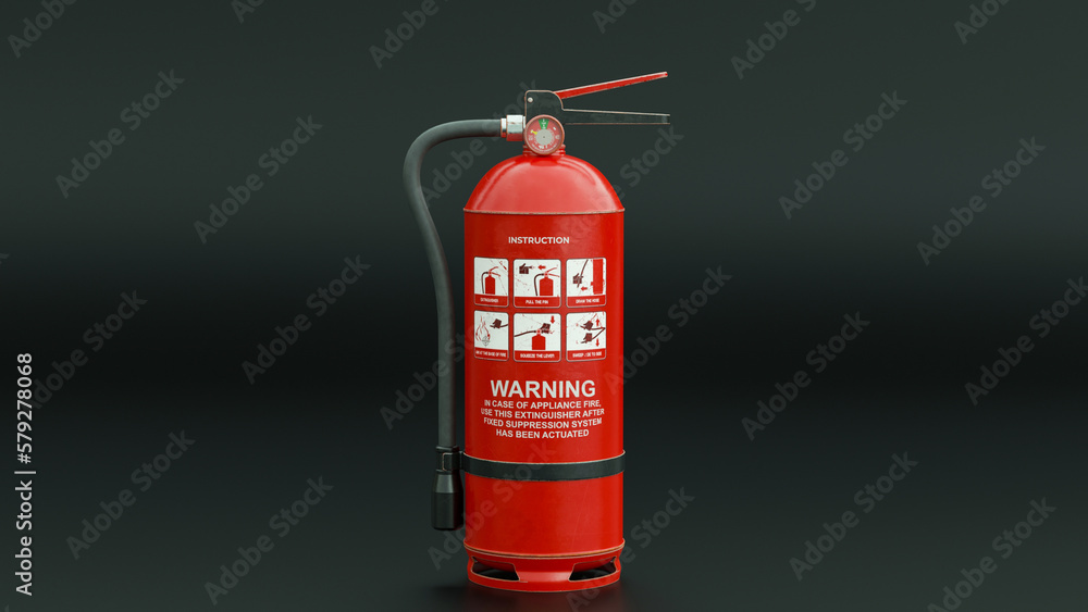 Side view fire extinguisher portable handheld on black background premium photo 3d render Side view fire extinguisher portable handheld on black background premium photo 3d render