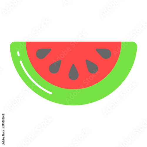 An icon of watermelon slice, healthy and organic food