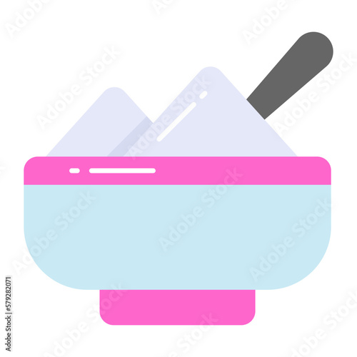Premium vector of cuisine bowl, trendy design of rice bowl
