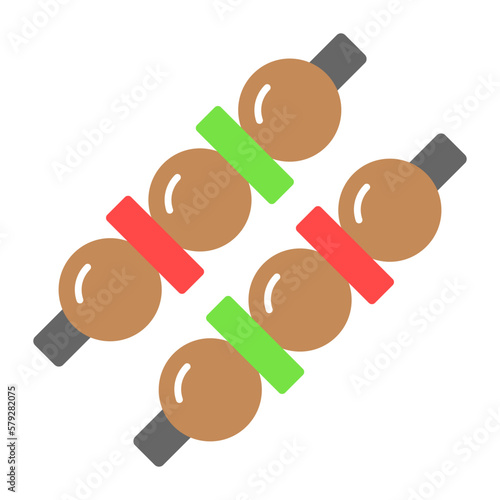 An amazing vector design of bbq sticks, cooking equipments