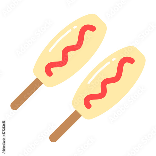 An amazing food icon, drumsticks vector in trendy style