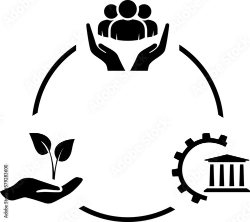 ESG icons as a concept of environmental conservation and sustainability