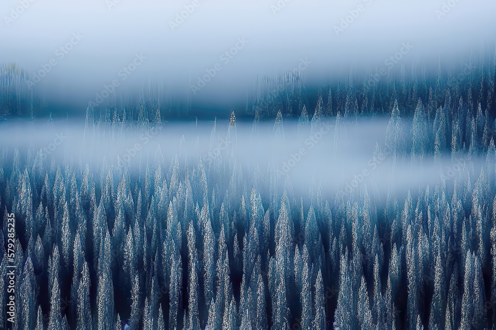 Majestic Winter Landscape - Snowy Mountains and Forest Trees. Majestic Winter Landscape - Snowy Mountains and Forest Trees.