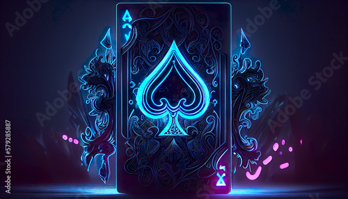 Abstract ace of spades, illustration, artwork photo