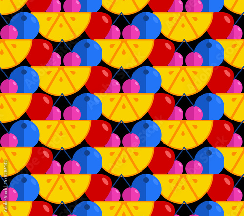 Fruit for cocktail mix pattern seamless. Vector background
