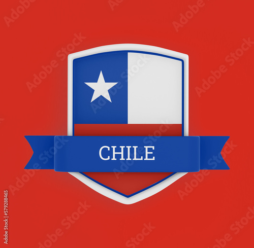 Free Download Chile Flag With Ribbon Banner - GFXLoad