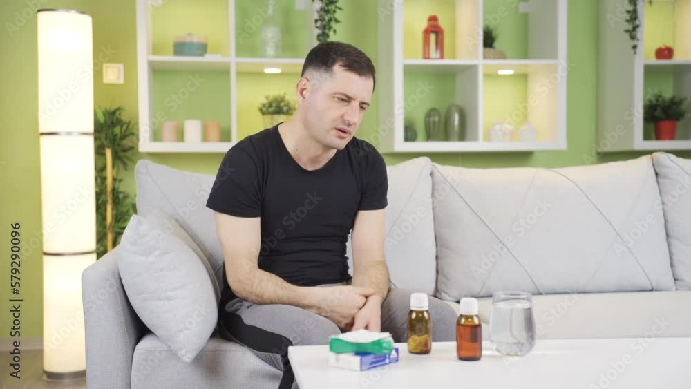 Man with weakness and exhaustion is resting at home, trying to recover.
Sick man at home exhausted, his bones aching, tired and unhappy.
Man with weakness and exhaustion is resting at home, trying to recover.
Sick man at home exhausted, his bones aching, tired and unhappy.