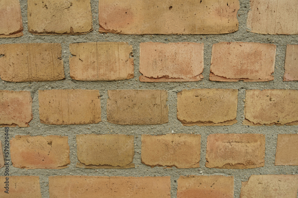 Obraz premium Nahaufnahme einer Klinkermauer