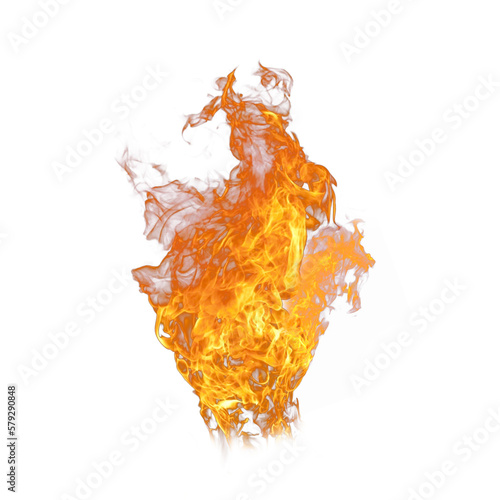Heat Fire flame isolated on white background 