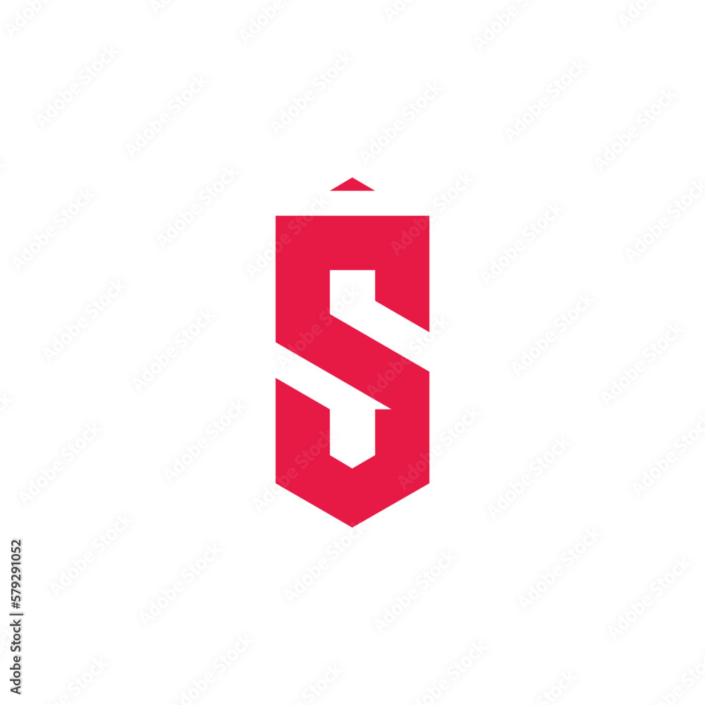 simple letter sv motion arrow up logo vector simple letter sv motion arrow up logo vector