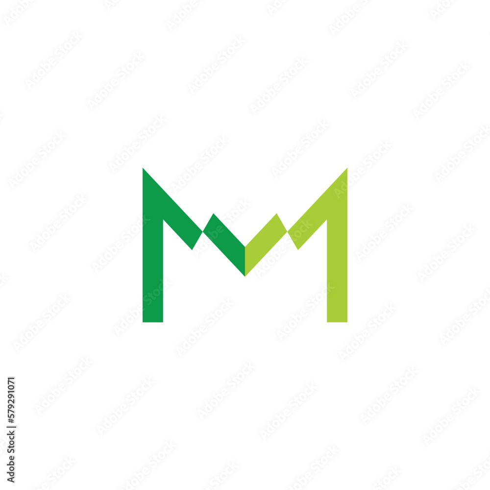 letter m chart graphic finance logo vector letter m chart graphic finance logo vector