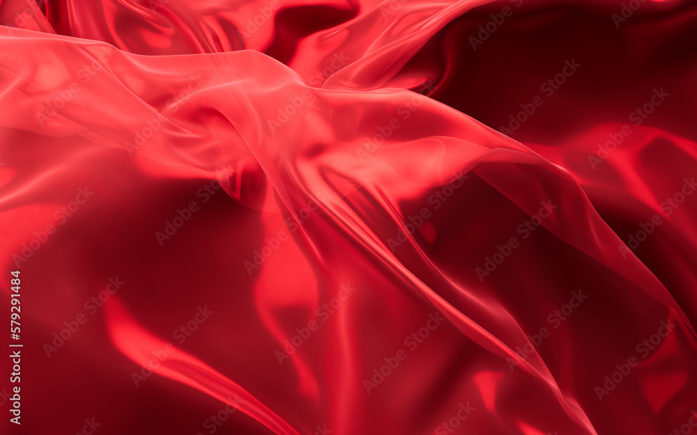 Obraz premium Smooth wave cloth background, 3d rendering.