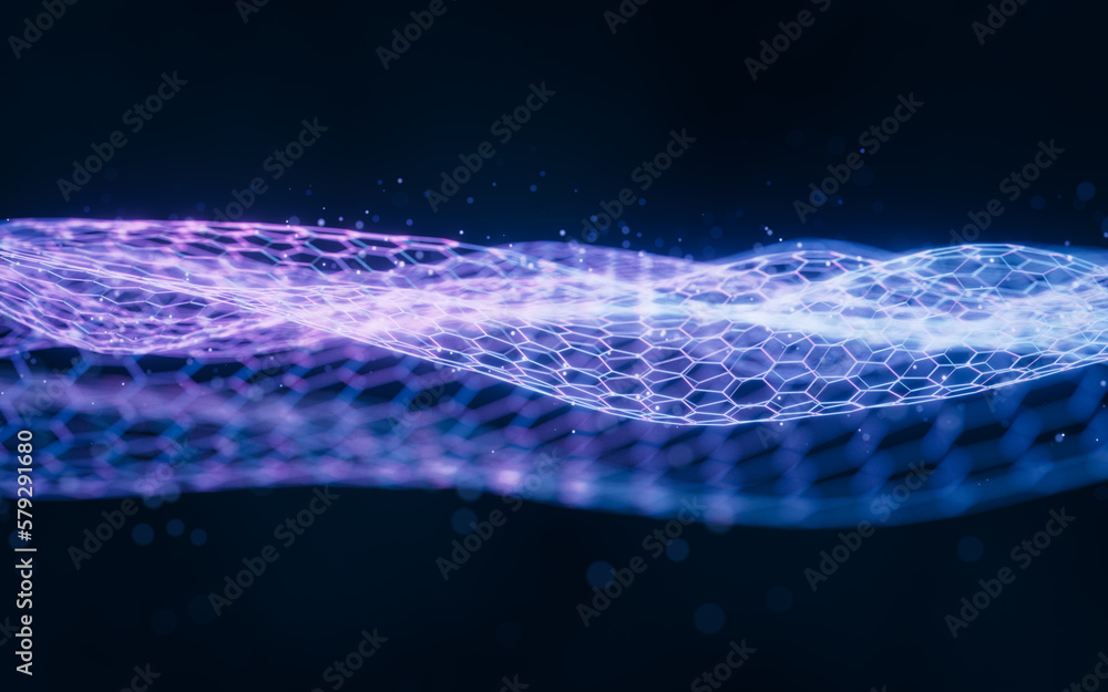 Digital hexagonal graphic background, 3d rendering. Digital hexagonal graphic background, 3d rendering.