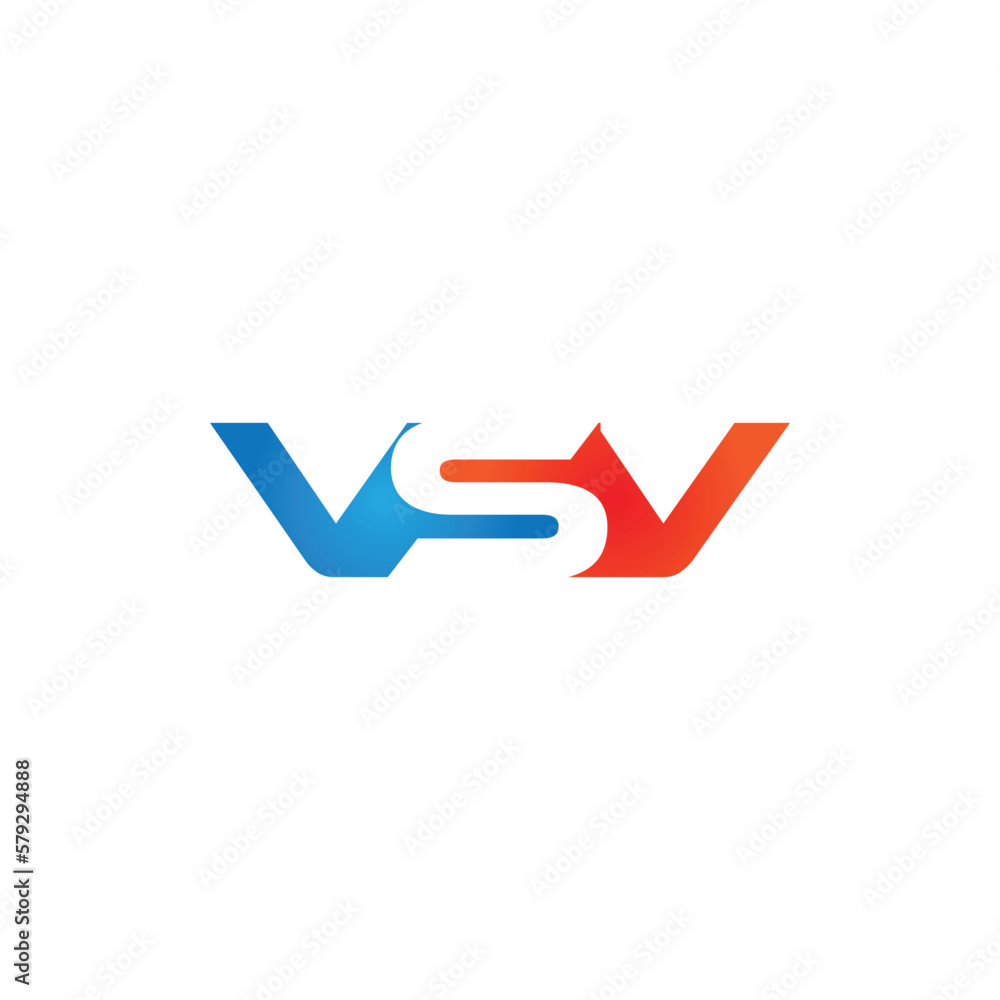 Vector creative letter vsv logo design concept Vector creative letter vsv logo design concept
