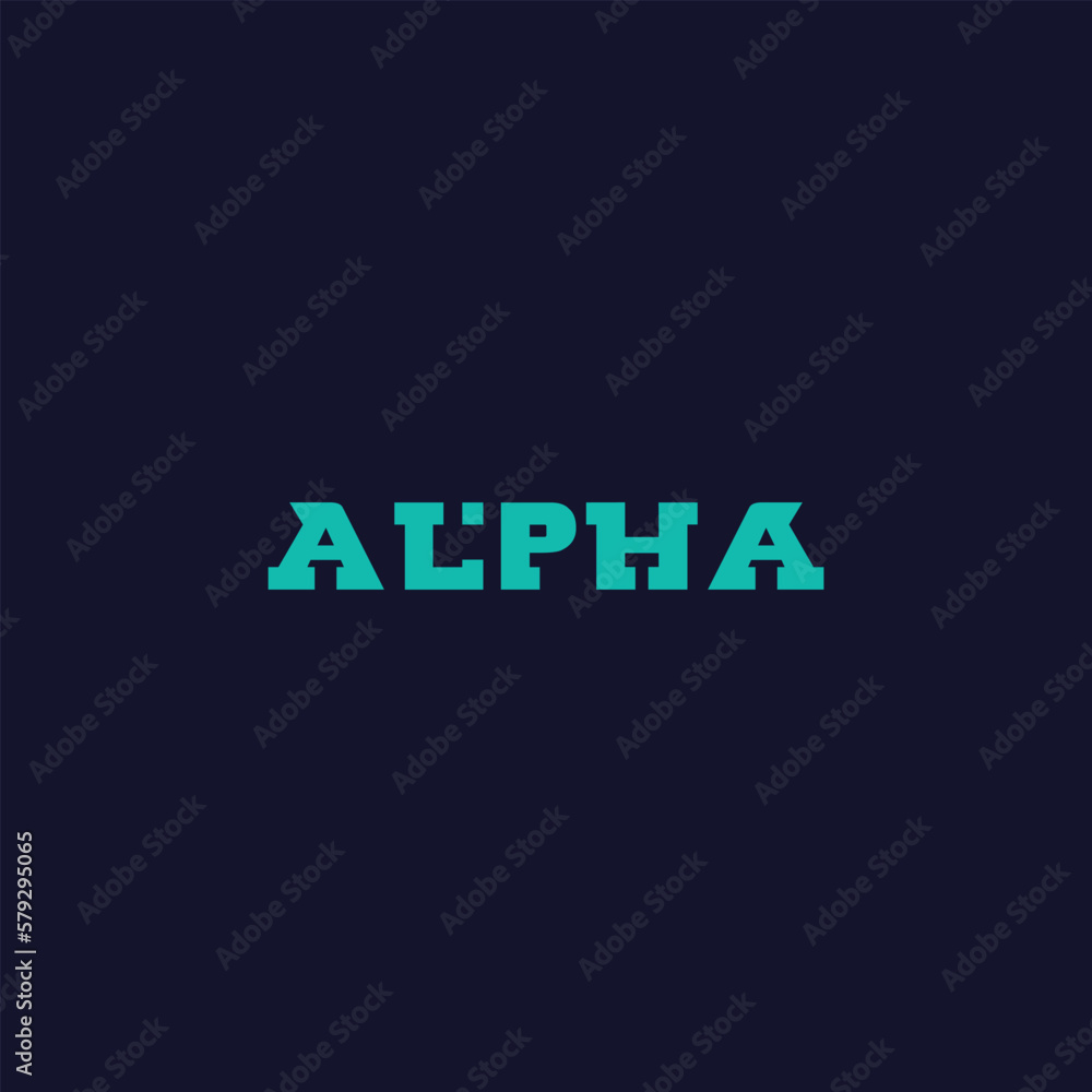 Alpha logo vector design template