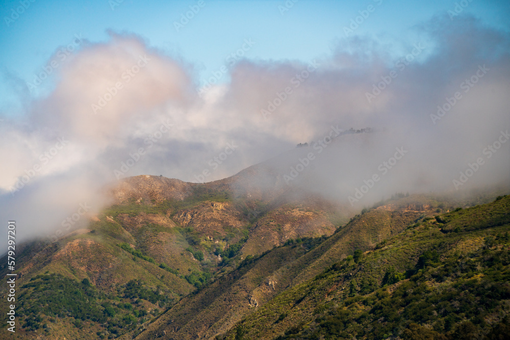 Clouds Over the Mountains at Big Sur