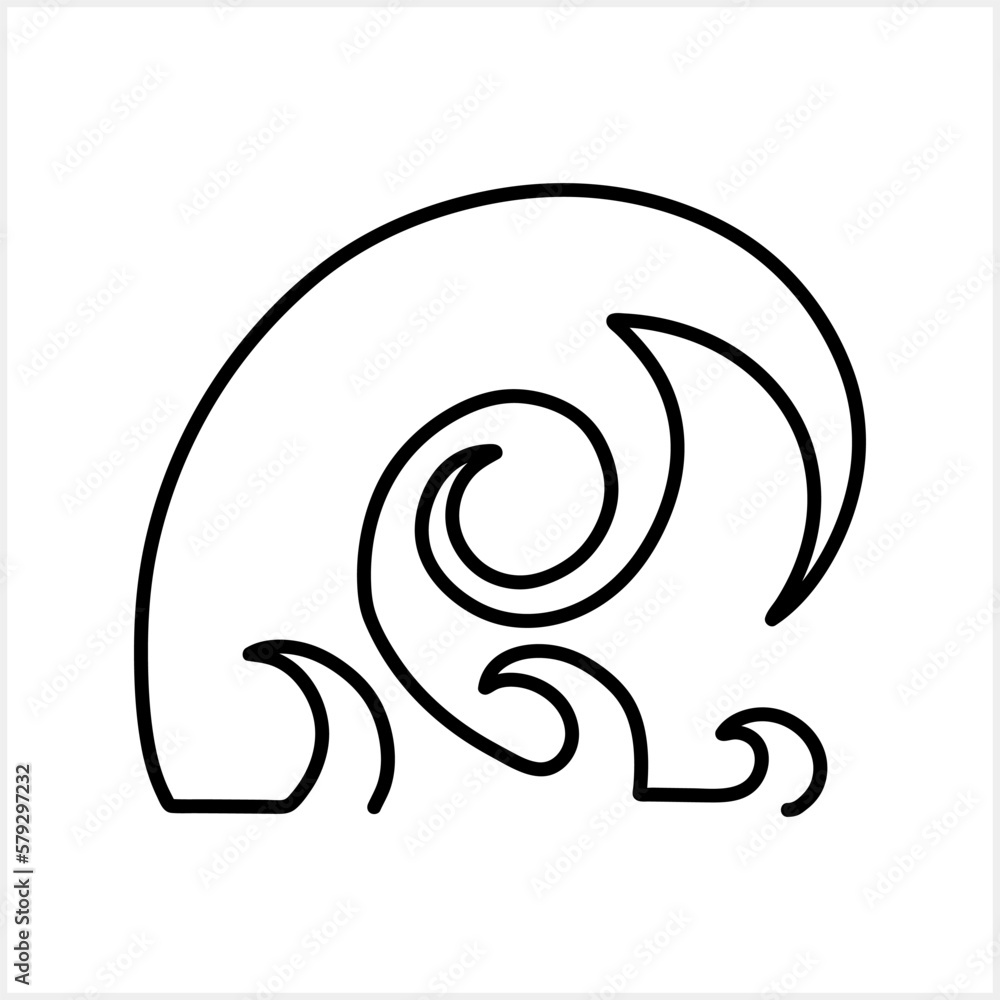 Doodle wind or water wave clipart isolated. Hand drawn art. Sketch Vector stock illustration. EPS 10 Doodle wind or water wave clipart isolated. Hand drawn art. Sketch Vector stock illustration. EPS 10