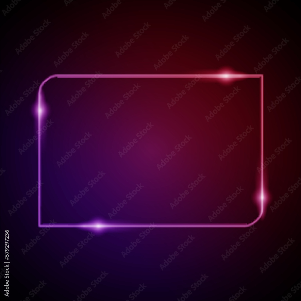 Neon Frame with Glow, and Sparkles. Electronic Luminous Rectangle Frame in Red Colors, for Entertainment Message or Promotion Theme on Dark Backdrop Neon Frame with Glow, and Sparkles. Electronic Luminous Rectangle Frame in Red Colors, for Entertainment Message or Promotion Theme on Dark Backdrop