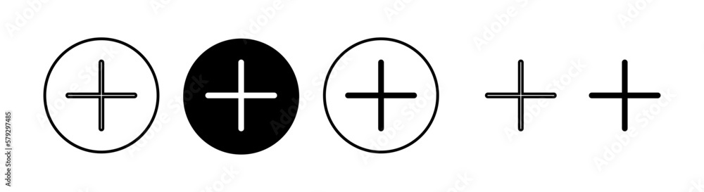 Plus Icon vector illustration. Add plus sign and symbol Plus Icon vector illustration. Add plus sign and symbol