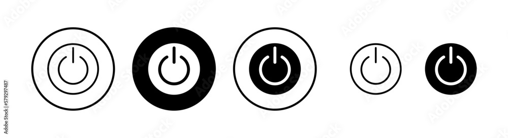 Power icon vector illustration. Power Switch sign and symbol. Electric power Power icon vector illustration. Power Switch sign and symbol. Electric power