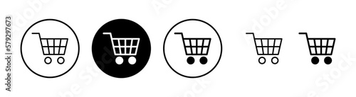 Shopping icon vector illustration. Shopping cart sign and symbol. Trolley icon