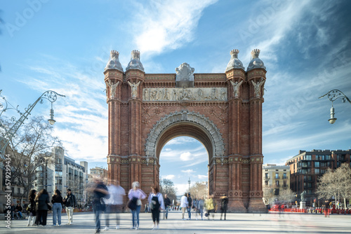 Arc de triomf monument, barcelona, spain 