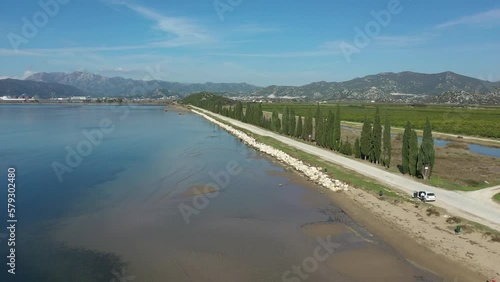 Wallpaper Mural Beautiful drone shot, river and beautiful nature. Torontodigital.ca