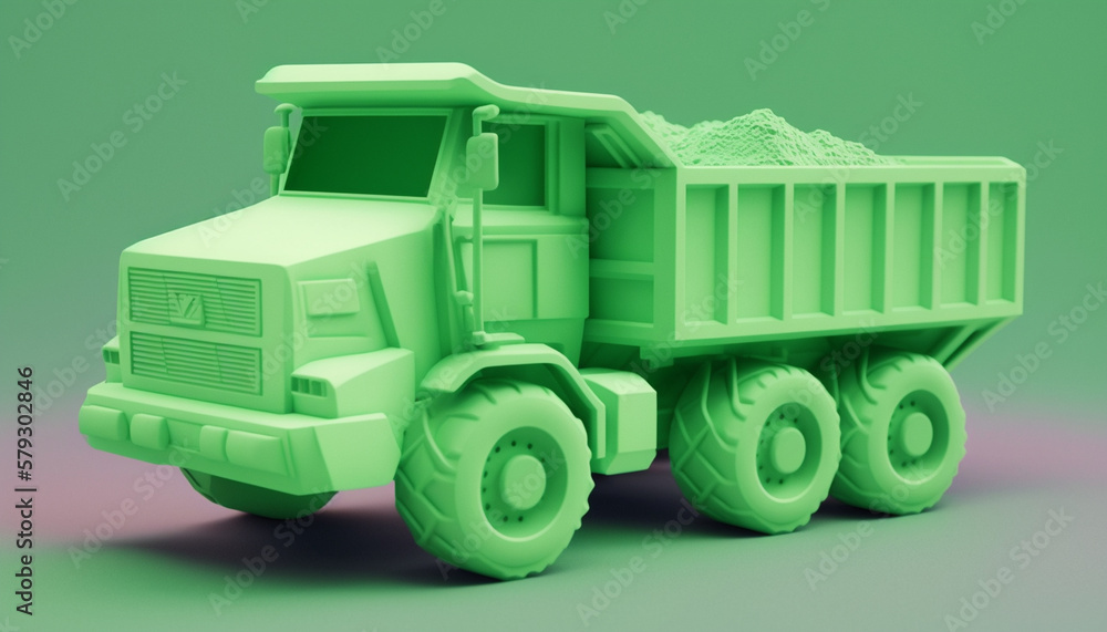 3d mining truck icon white in color clay render style 3d mining truck icon white in color clay render style