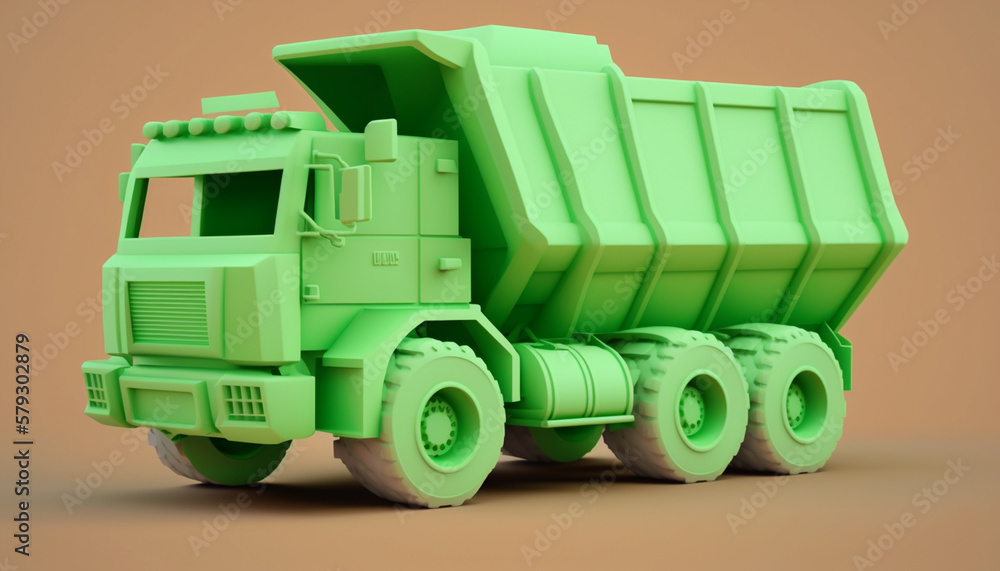 3d mining truck icon white in color clay render style 3d mining truck icon white in color clay render style