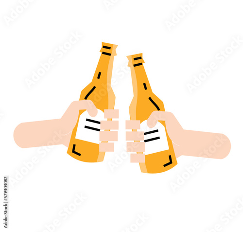 hand with beers cheers