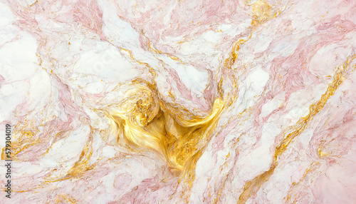 Gold and pink luxurious marble textured background. Abstract design, 4k wallpaper. AI