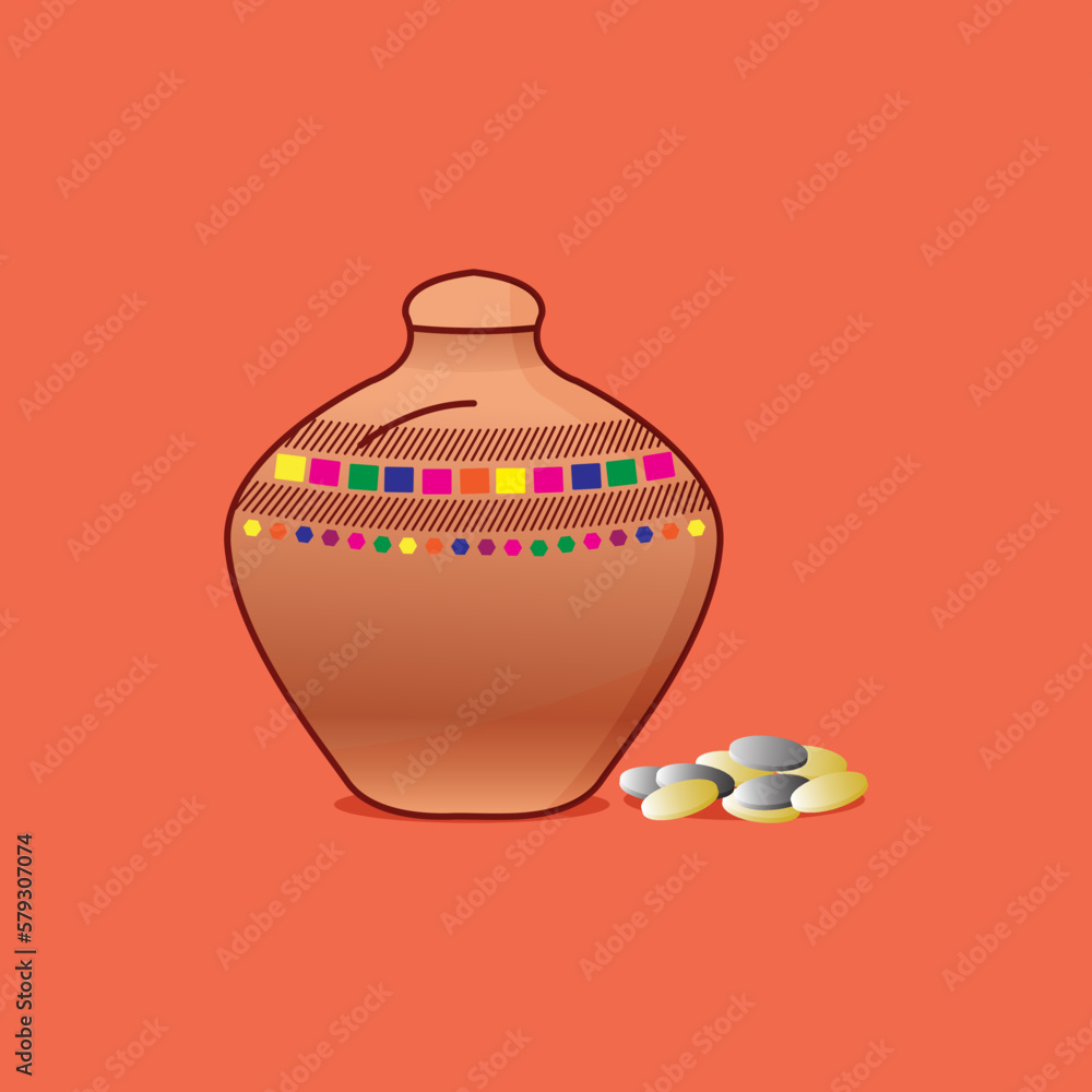 Illustration of a desi money bank called as Gullak Stock Vector Adobe Stock