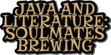 Aesthetic lettering vector design of java and literature: soulmates brewing
