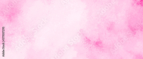 Soft pastel pink watercolor background painted on white paper texture, monochrome pink and white ink effect water color illustration. Abstract grunge pink shades watercolor background.	