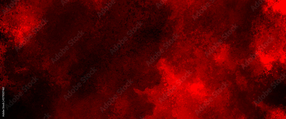 abstract red powder explosion on black background. abstract red powder splatted on black background. Freeze motion of red powder exploding.