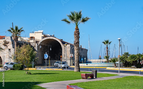 Harbor tunnel in Heraklion, Kreta, Griechenland, Europa 