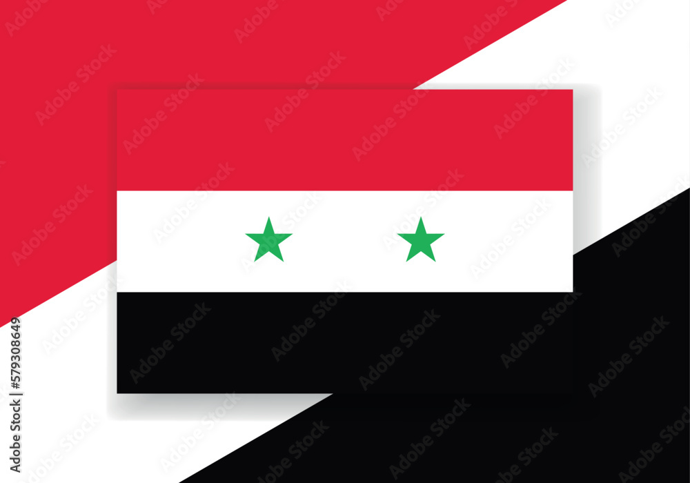 Vector Syria Flag. Country flag design. Flat vector flag. Vector Syria Flag. Country flag design. Flat vector flag.