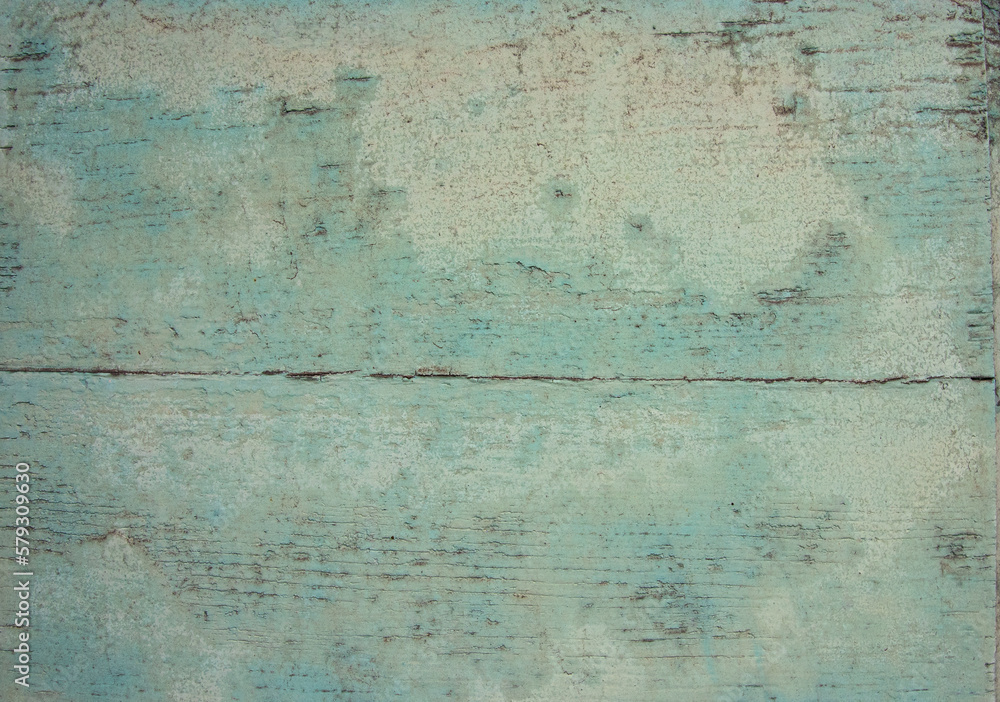Fototapeta premium Old painted wood wall in light ble color for texture or background