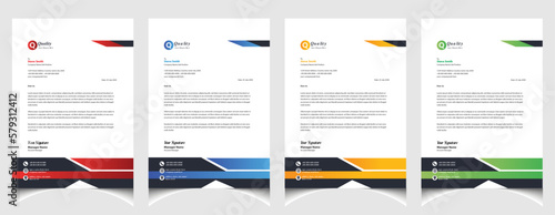 Corporate business colourful letterhead template with a4 size stationary item modern letterhead.