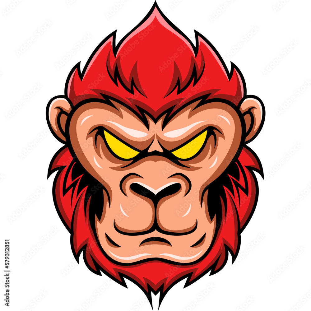 monkey animal character mascot sport team badge