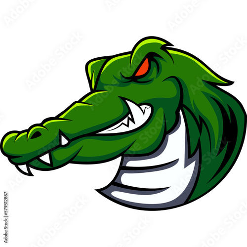 crocodile animal character mascot sport team badge