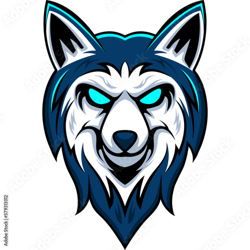 husky animal character mascot sport team badge