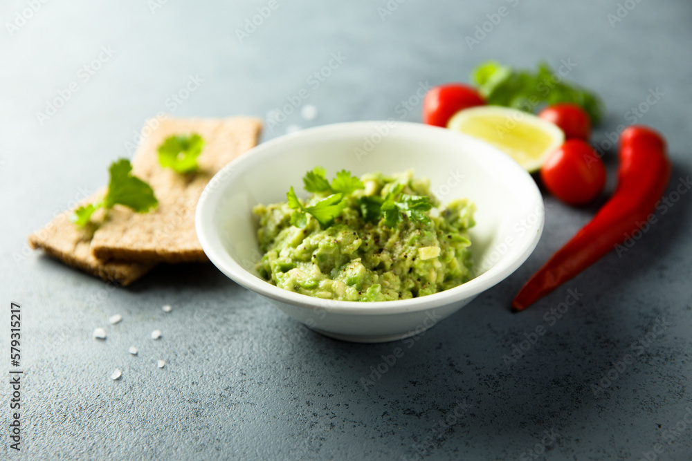 Healthy mashed avocado with lime juice Healthy mashed avocado with lime juice