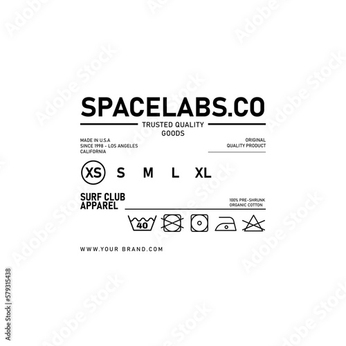 Clothing Label tag brand vector templates