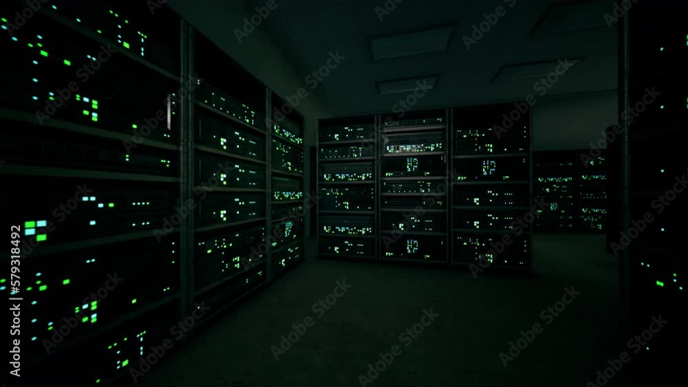 network server room with computers for digital tv ip communications network server room with computers for digital tv ip communications