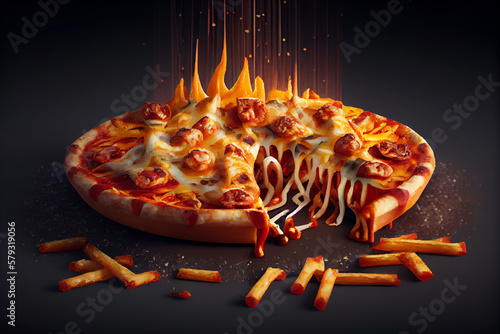 Spicy Chessy Pizza photo