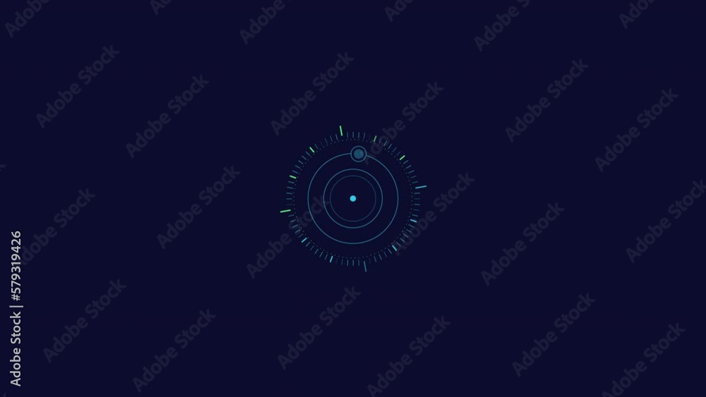 Looped animation of measuring circular scale HUD element. Looped animation of measuring circular scale HUD element.